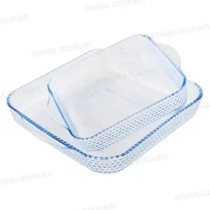 ENSEMBLE DE 2 PLATS A FOUR CARRES 1,95L + 3,2L WINOX