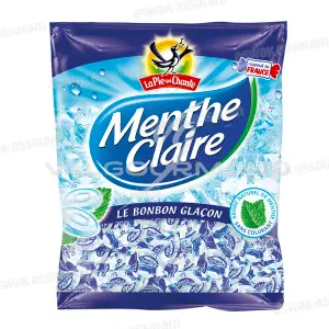 BONBONS GLACONS MENTHE CLAIRE 124G LA PIE QUI CHANTE