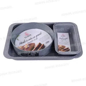LOT DE 3 MOULES EN GRANITE LUXUS