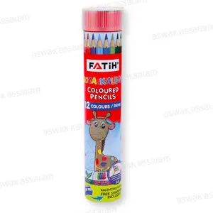 12 Crayons de Couleur en Tube Fatih