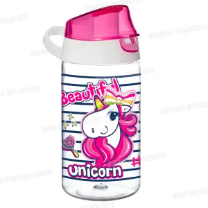BOUTEILLE A EAU EN PLASTIQUE 520ML LICORNE