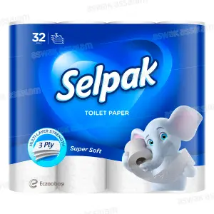 PAPIER HYGIENIQUE 3 PLIS 32 ROULEAUX SELPAK
