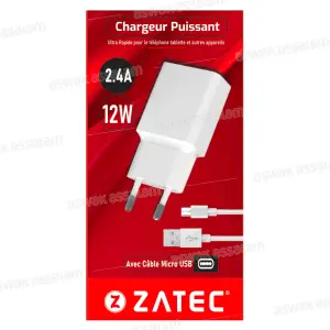 CHARGEUR Z-43 + CABLE MICRO USB ZATEC
