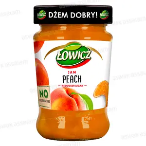 CONFITURE PECHE SUCRE REDUIT 280G LOWICZ