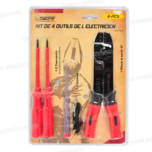 KIT DE 4 OUTILS DE L'ELECTRICIEN