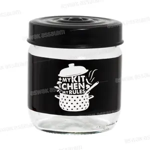 BOCAL DE CONSERVATION EN VERRE DECORE 425ML MY KITCHEN MY RULES