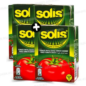 LOT DE 4 SAUCES TOMATES CUISINEES 350G SOLIS (3 ACHETES = 1 GRATUIT)