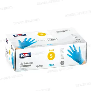 100 GANTS NITRILE SMALL BLEU IGOR