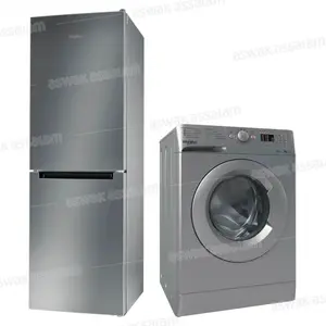 PACK REFRIGERATEUR COMBINE 295L A+ INOX WNF 711EX + MACHINE A LAVER 7KG A+++ SILVER WMTA 7122 S NA WHIRLPOOL