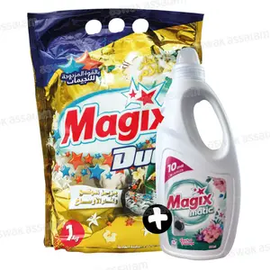 LOT LESSIVE POUDRE MAIN DUO 1KG + LESSIVE LIQUIDE MACHINE 500ML MAGIX