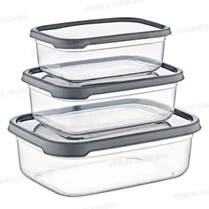 ENSEMBLE DE 3 BOITES RECTANGULAIRES 350ML, 600ML, 1,2L
