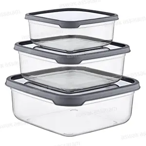 Ensemble de 3 Boites Carrees 400ml, 800ml, 1,4l