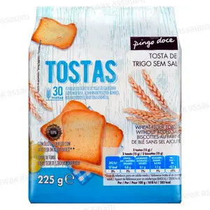 TOAST DE BLE SANS SEL 30 UNITES 225G PINGO DOCE