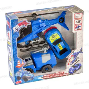 SET VEHICULE DE POLICE 3 PIECES 35*10*33CM