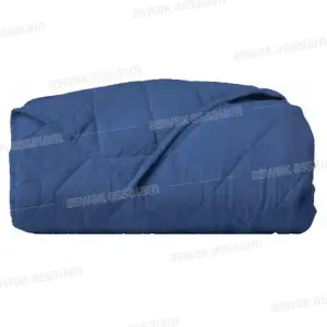 COUVRE-LIT 240*220CM + 2 TAIES D'OREILLER 50*70CM UNI BLEU