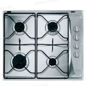 PLAQUE DE CUISSON A GAZ 4 FEUX INOX AKM268IX WHIRLPOOL