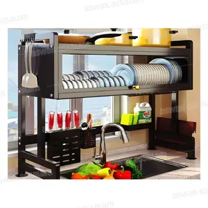 EGOUTTOIR A VAISSELLE AVEC ETAGERE DE RANGEMENT 85CM