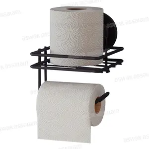 PORTE-PAPIER HYGIENIQUE EN METAL NOIR