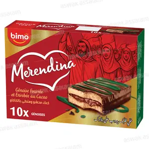 GENOISE FOURREE ET ENROBEE AU CACAO 10*33G PACK MERENDINA BIMO