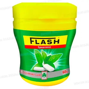 CHEWING-GUM SPEARMINT SANS SUCRE DRAGEES 60G POT IGLOO FLASH