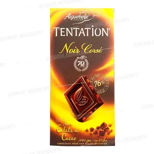 CHOCOLAT NOIR CORSE AUX ECLATS DE CACAO 100G TENTATION AIGUEBELLE