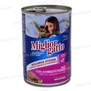 PATE POUR CHAT A L'AGNEAU ET FOIE 400G MIGLIOR GATTO MORANDO