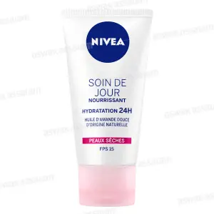 SOIN DE JOUR NOURRISSANT A L'HUILE D'AMANDE DOUCE POUR PEAUX SECHES FPS 15 50ML NIVEA
