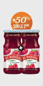 Lot de 2 confitures de framboises 37cl – EL BARAKA confi1