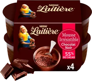 4X50G MOUSS CHOCO NOIR LA LAIT 200 g