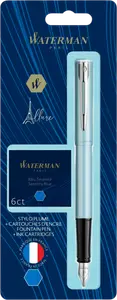 STYLO PLUME WATERMAN PASTEL + CARTOUCHES BLEUE
