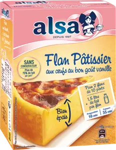 PRÉPARATION FLAN PÂTISSIER AUX OEUFS ALSA