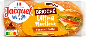 Pain Special Brioche Pour Hamburger Sesame Toastees Jacquet