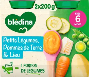 PETITS POTS PETITS LÉGUMES POMMES DE TERRE & LIEU BLÉDINA