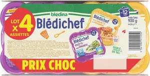 ASSIETTE SPAGHETTI À LA BOLOGNAISE ET RISOTTO AUX ÉPINARDS BLÉDICHEF