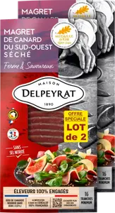 LOT DE 2 MAGRETS DE CANARD DU SUD-OUEST SÉCHÉS TRANCHÉS DELPEYRAT