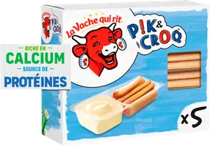 Spécialité fromagère fondue et gressins