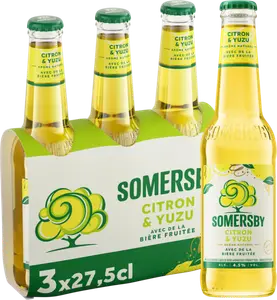 BOISSON ALCOOLISÉE À BASE DE BIÈRE AROMATISÉE CITRON & YUZU - SOMERSBY