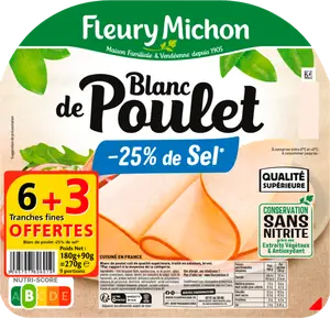 BLANC DE POULET EN TRANCHES FLEURY MICHON