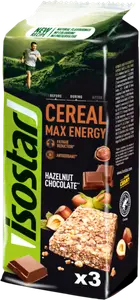 BARRES DE CÉRÉALES MAX ENERGY SAVEUR NOISETTE CHOCOLAT ISOSTAR
