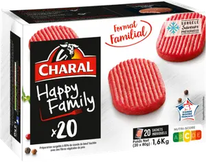 STEAKS HACHÉS HAPPY FAMILY SURGELÉS CHARAL