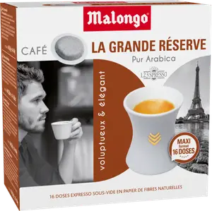 DOSETTES DE CAFÉ LA GRANDE RÉSERVE MALONGO