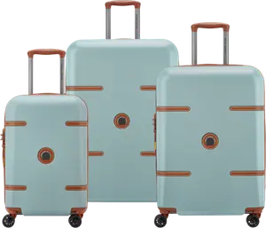 VALISE RIGIDE DELSEY ODETTE 55 CM BLEU OU BLANC