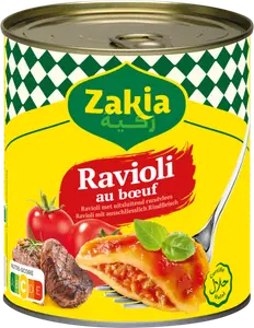 RAVIOLI HALAL ZAKIA BOEUF 800G