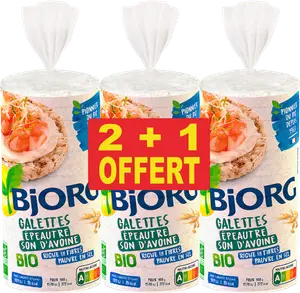 GALETTES À L'ÉPAUTRE ET SON D'AVOINE BIO BJORG