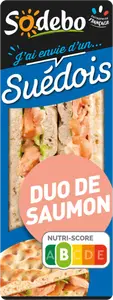SANDWICH SUÉDOIS DUO DE SAUMON SODEBO