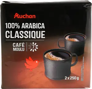 CAFÉ MOULU ARABICA 100% AUCHAN