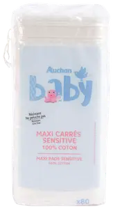 MAXI CARRÉS SENSITIVE AUCHAN BABY