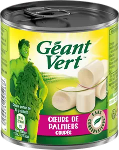 COEURS DE PALMIERS COUPÉS GÉANT VERT