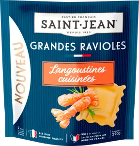 Ravioli aux langoustines cuisson à l'eau