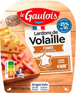 LARDONS DE VOLAILLE FUMÉS LE GAULOIS